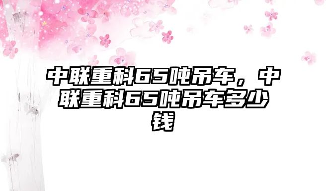中聯(lián)重科65噸吊車，中聯(lián)重科65噸吊車多少錢