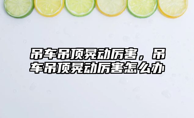 吊車(chē)吊頂晃動(dòng)厲害，吊車(chē)吊頂晃動(dòng)厲害怎么辦