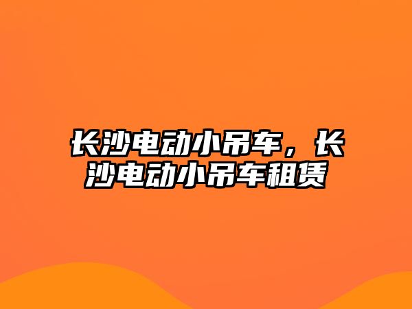 長沙電動小吊車，長沙電動小吊車租賃