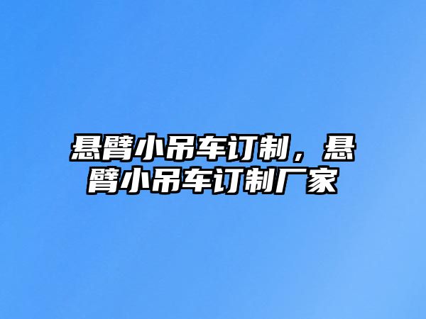 懸臂小吊車(chē)訂制，懸臂小吊車(chē)訂制廠家